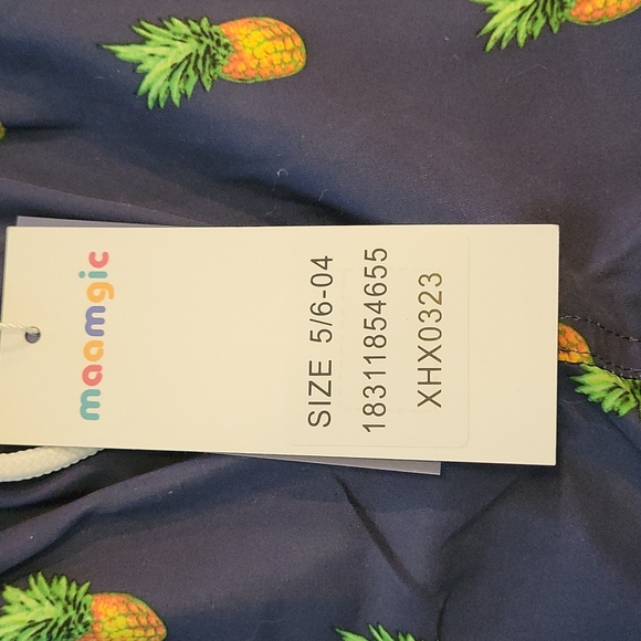 BOYS CUTE PINEAPPLE SWIM TRUNK - Picture 5 of 5